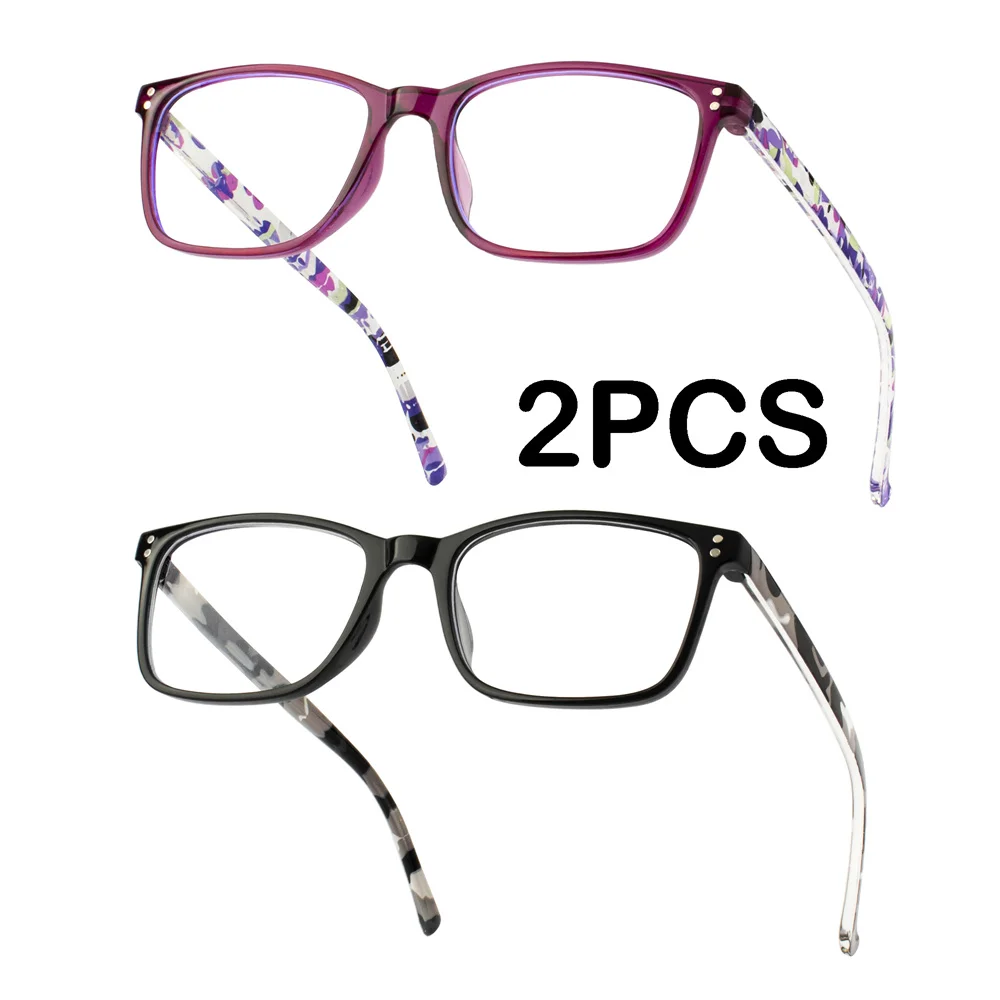 2PCS Vintage Lesebrille Leichte Anti Augen Überanstrengung Mode Computer Presbyopie Brille Für Frauen Männer Image