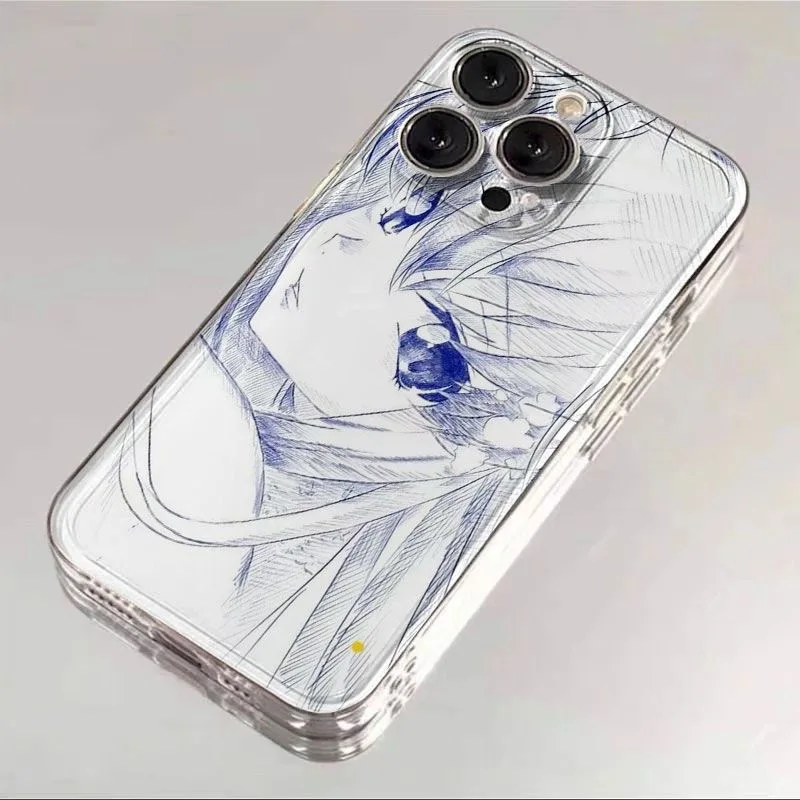 Luxuriöse süße Paar-Cartoon-Comic-Code Geass Clear Soft Case-Schutz für iPhone 16 15 14 13 12 11 17 Pro Max 16 15 Plus Cover ﻿ Image