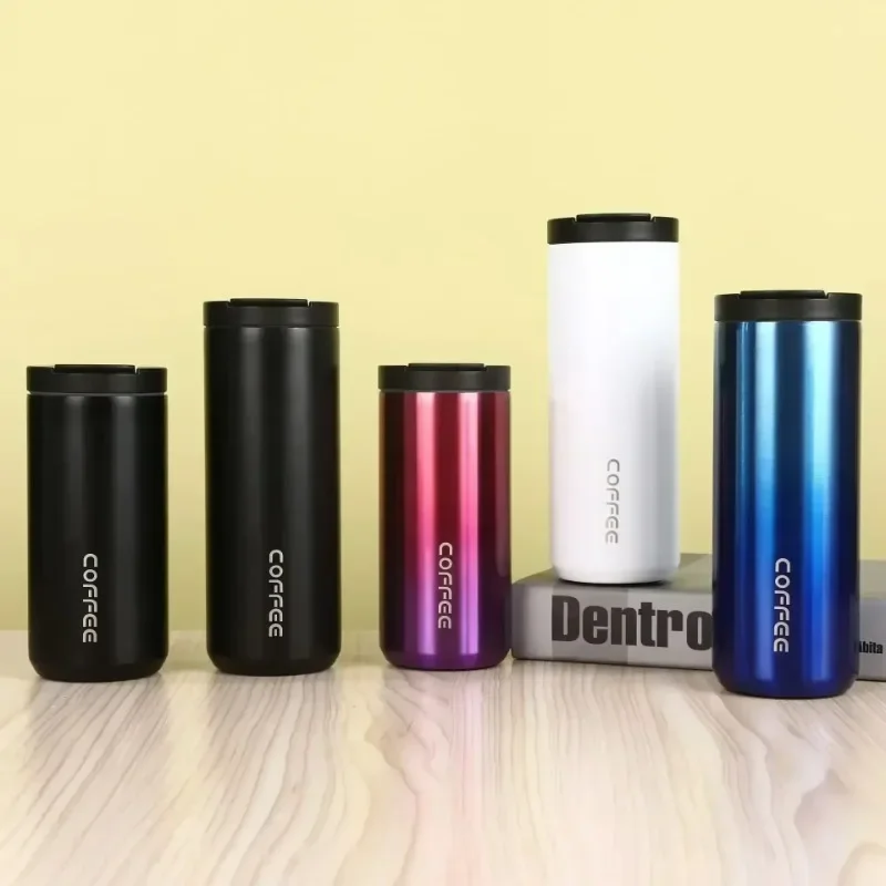 500 ml Edelstahl Kaffee Thermos Flasche Tragbare Thermische Becher Auslaufsicher Auto Vakuum Flaschen Kaffee Tasse Reise Isolierte Flaschen Image