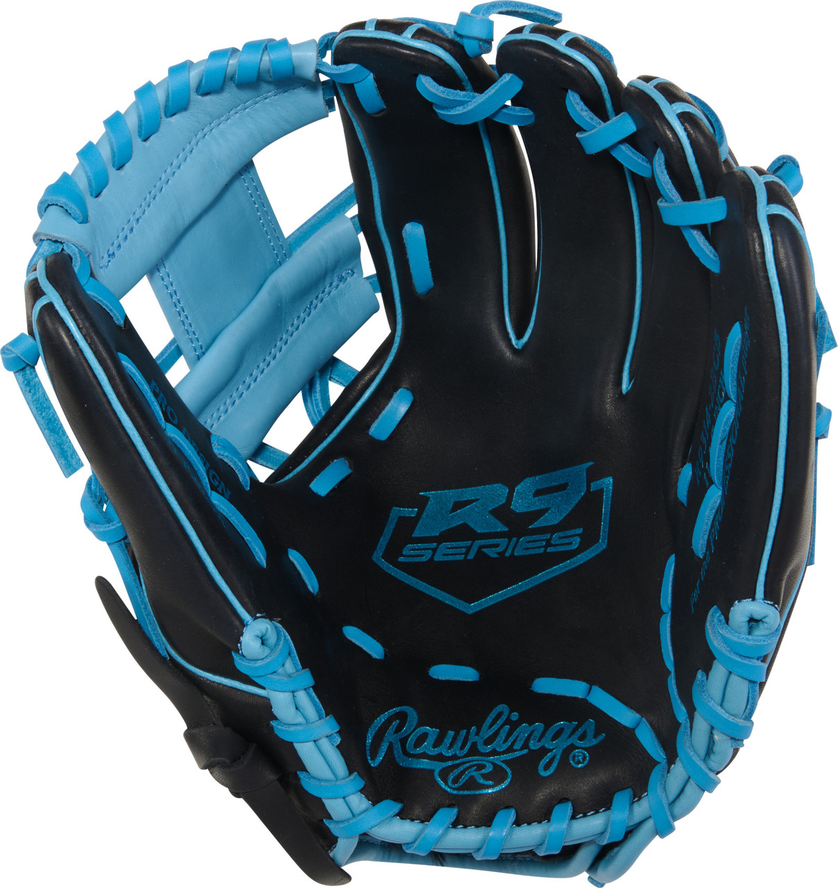 Rawlings R9 Series 11.5" Pro I Web 31 Pattern Baseball Glove - Right Hand Throw Black/Blue