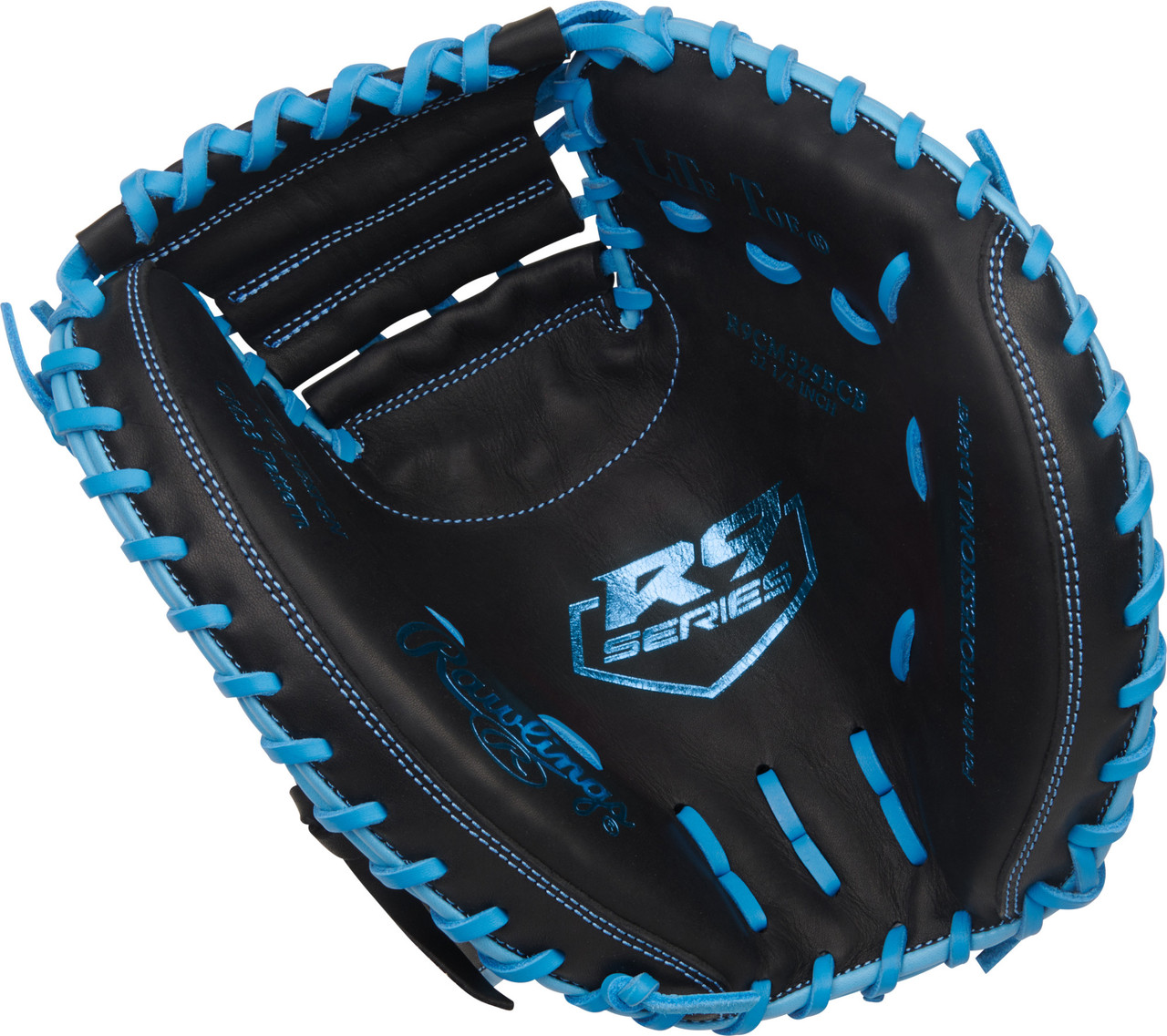 Rawlings R9 Series 32.5" 1-Piece Solid Web Catcher's Mitt - Right Hand Throw Black/Blue