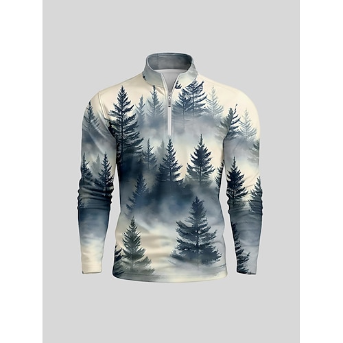 Herren Golf-Poloshirt Dunkelgrün Langarm Oberteil Golfkleidung, Kleidung, Outfits, Kleidung Image