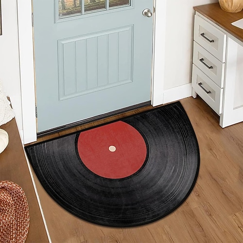 Halbrunder Kristallvelours Fußmatte für den Eingangsbereich weicher rutschfester maschinenwaschbarer Fußteppich einfaches nordisches Design mit Aufzeichnung fleckenresistent langlebig saugfähig Image