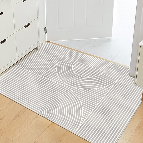 Weihnachts-Badezimmer Fußmatte für Eingangsbereich niedlicher Cartoon Faux Cashmere dick weicher rutschfester maschinenwaschbarer Boden Teppich saugfähig fleckenresistent langlebig pflegeleicht Image