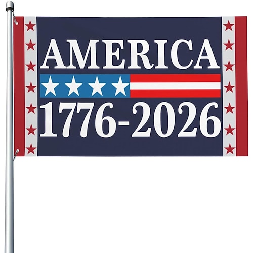 1776–2026 Flagge zum 250. Jahrestag der Vereinigten Staaten, patriotisches amerikanisches Banner für den Außenbereich zur Feier des Unabhängigkeitstages, als Dekoration für Garten, Hof oder Haus Image