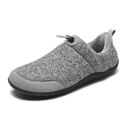 Warme Schlupfschuhe für Herren im Winter mit Fleecefutter, rutschfester Gummisohle, lässige Komfort-Hausschuhe für drinnen und draußen, leichter, isolierter Stil für kaltes Wetter Image