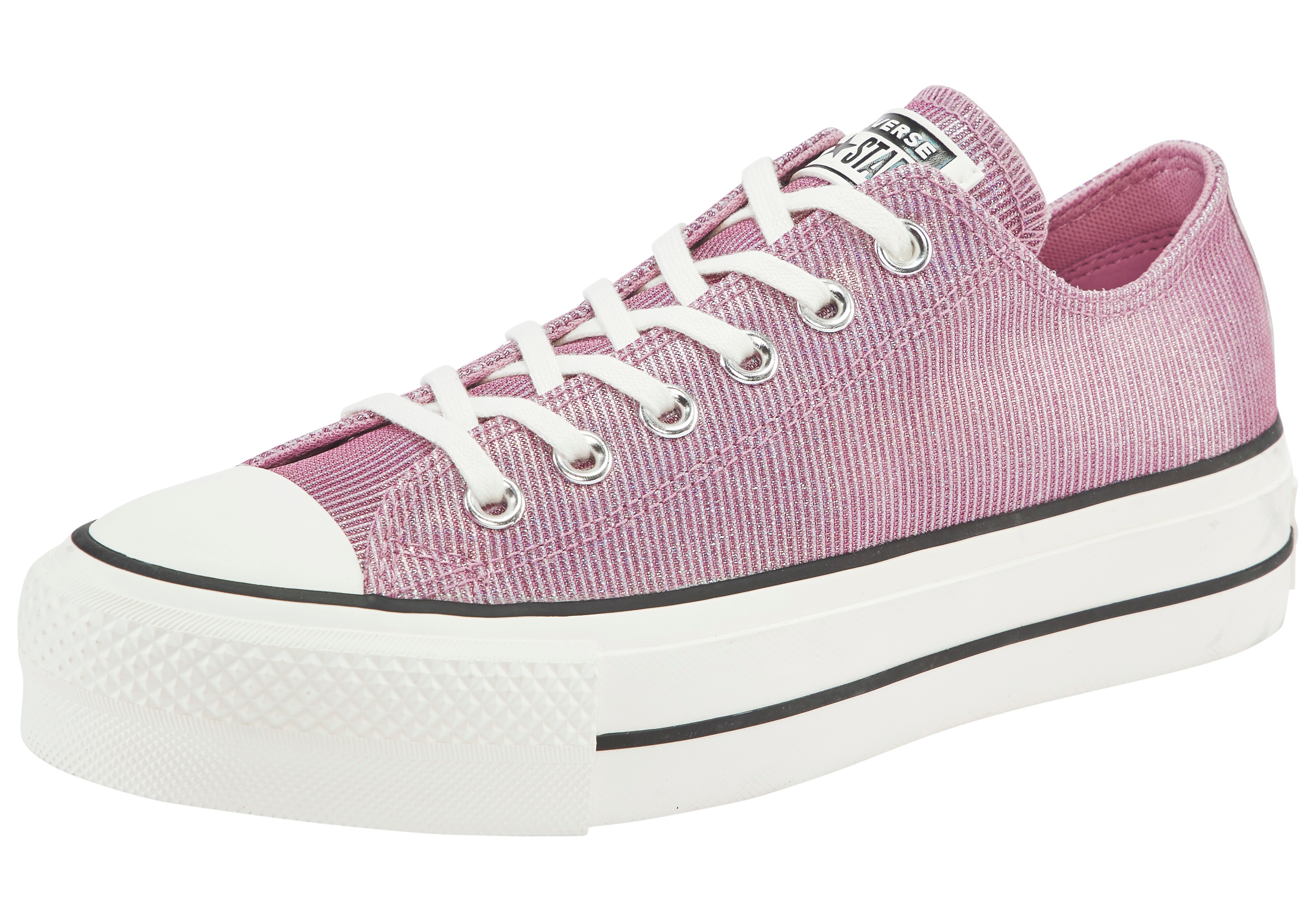 Sneaker CONVERSE "CHUCK TAYLOR ALL STAR LIFT", Damen, Gr. 39, cliffside rose, egret, schwarz, Textil, Schuhe Sneaker