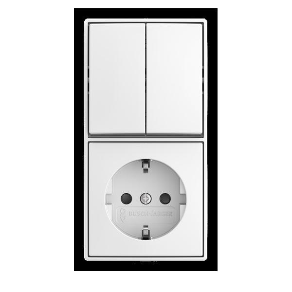 Busch-Jaeger Kombination Wippschalter 2601/5/20 EAPBJ-524 2TKA00005538 Image