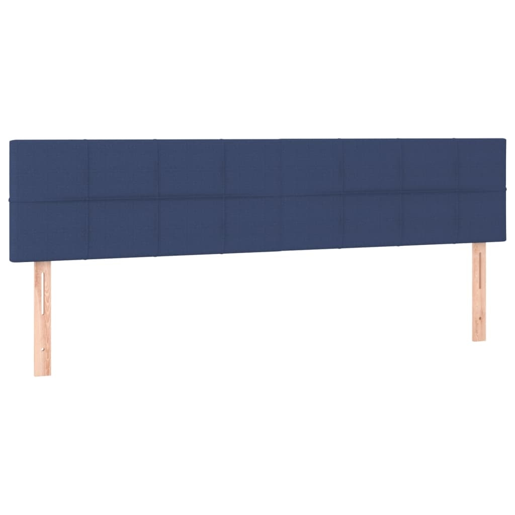 vidaXL Kopfteile 2 Stk. Blau 100x5x78/88 cm Stoff Image