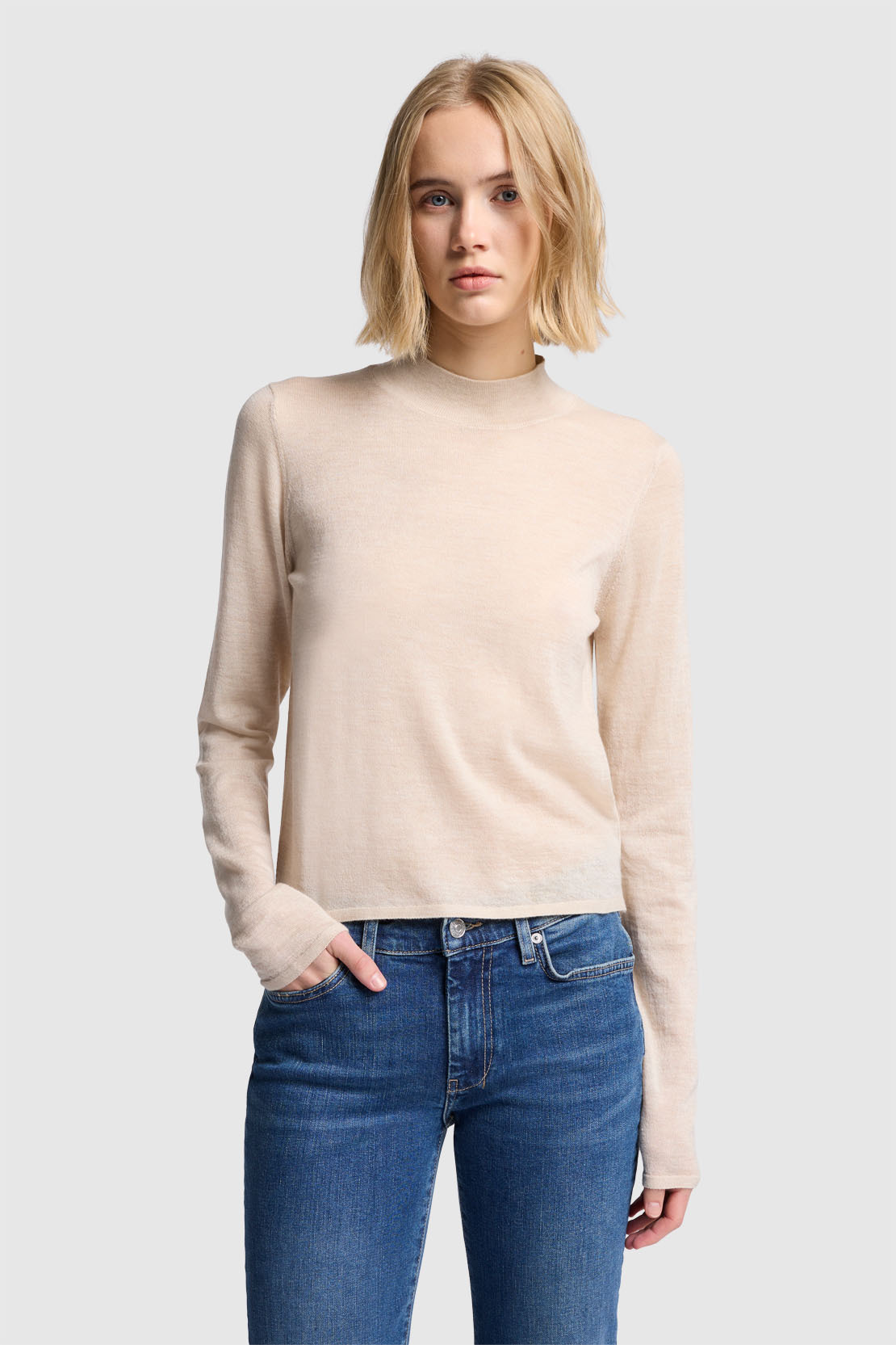 Damen L/S V-Neck Sweater