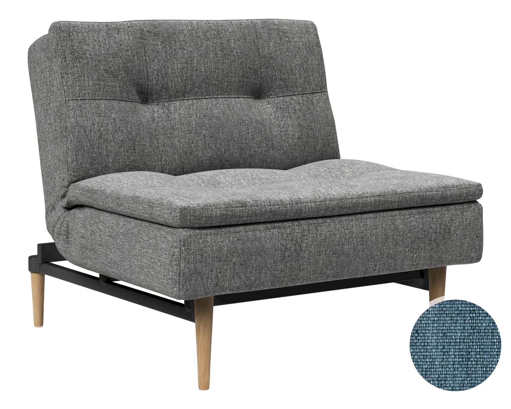 Innovation »Dublexo« Klappsessel Eik Raucheiche / 316 Cordufine Pine Green / ohne Armlehne