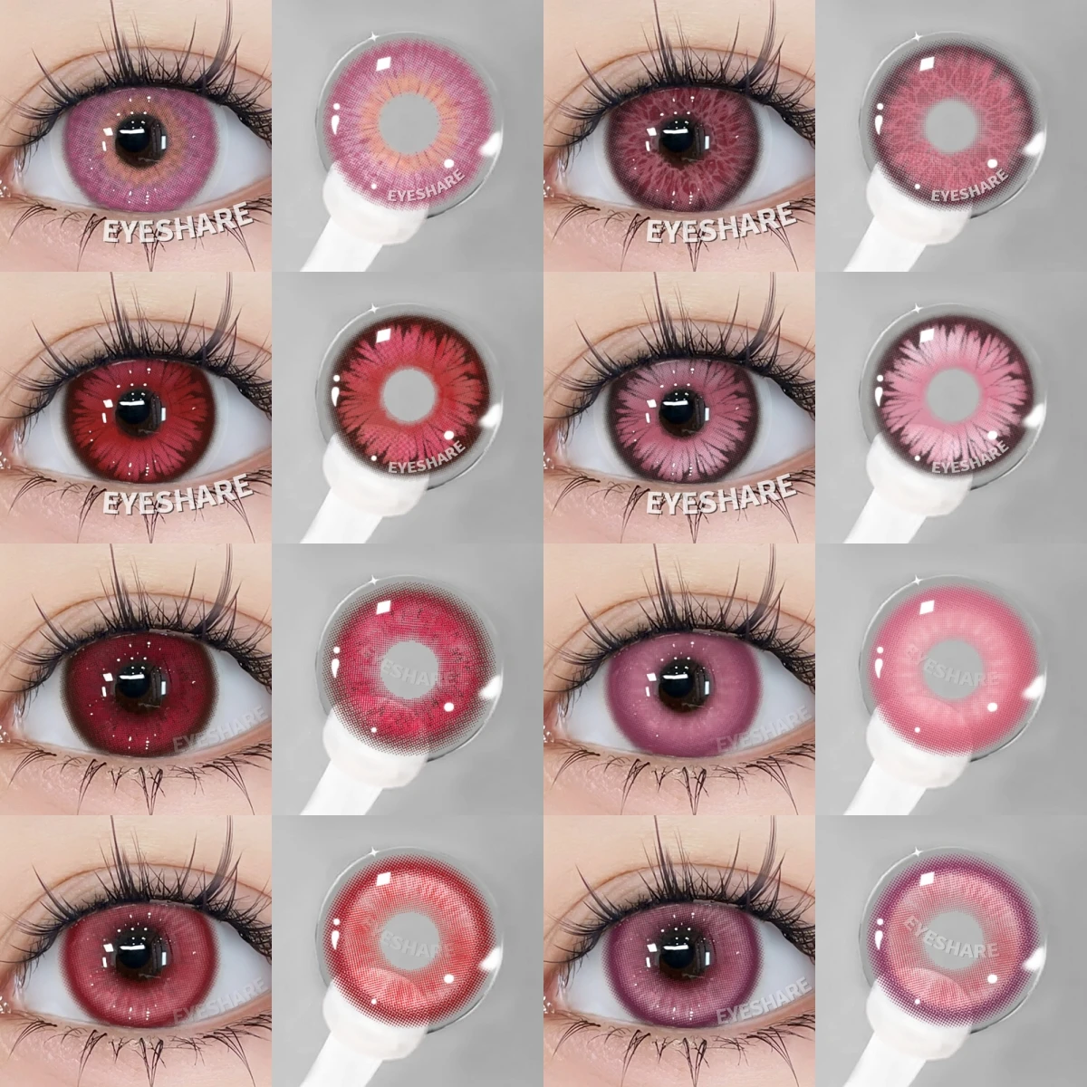 EYESHARE 1 Paar Farbe Cosplay Rosa Kontaktlinsen Rote Linsen Lila Augen Kontakt Halloween Schönheit Make-Up Linsen Anime Zubehör Image