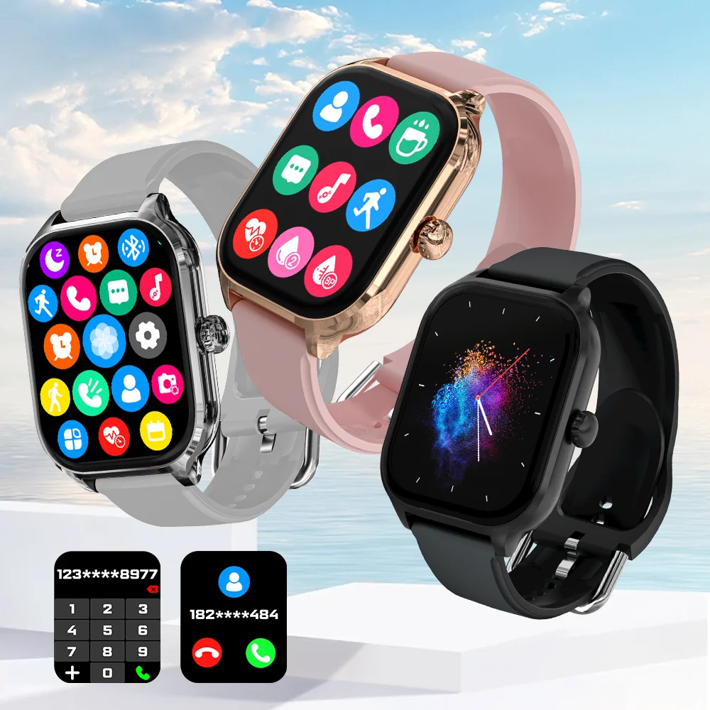 LAXASFIT H9 Smart Watch Wählen Anrufe Beantwortung Übung Tracking Herzfrequenz Schlaf Monitor Bluetooth Smartwatch Mann Frau Geschenk Image