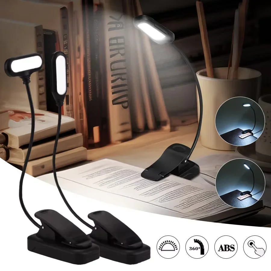 Mini-Buchclip-Licht, batteriebetrieben, Buchlicht, Augenschutz, Leselampe, tragbare kleine Schreibtischlampe für Schlafzimmer, Arbeitszimmer, Leser