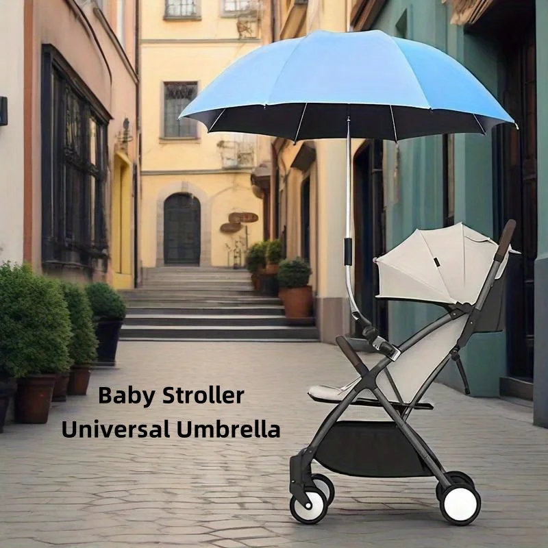 Hochwertiger Regenschirm für Kinderwagen, universeller Kinderwagen-Regenschirm, gehender Baby-Sonnenschutz-Regenschirm, 1 Stück