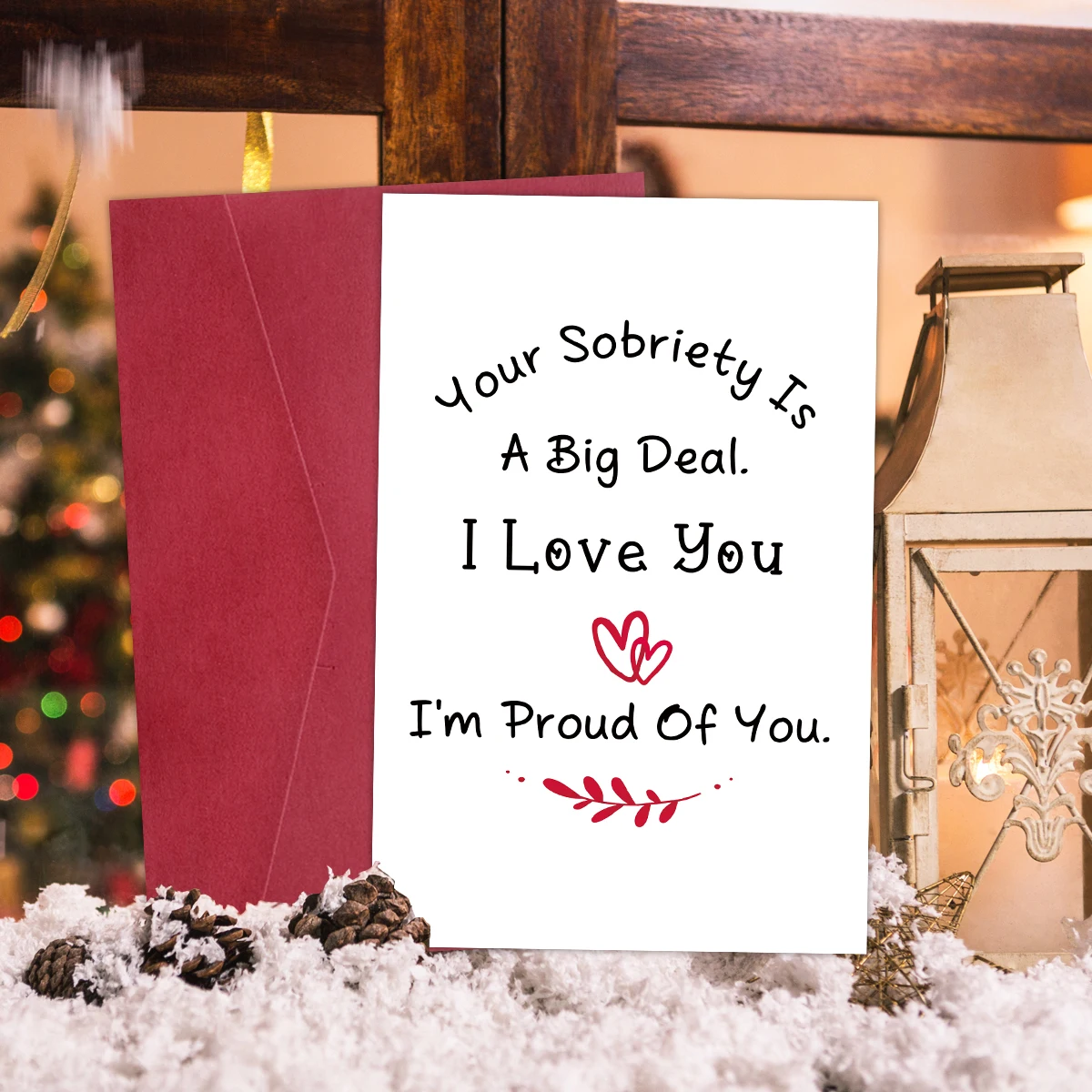 Nüchtiger Feier-Grußkarte mit Umschlag, Nachrichtenkarte für Freunde, Familie, Ermutigungsgeschenk für Jubiläen, Milensteine Image