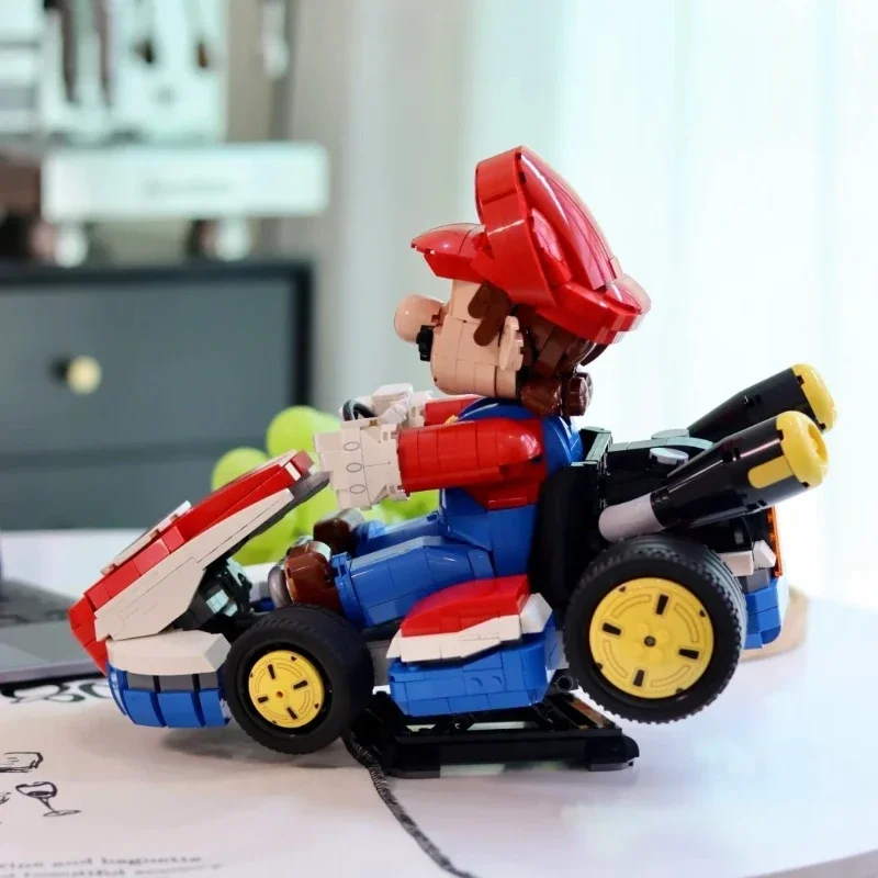 Auf Lager MINISO 72037 Standard Kart Modell Bausteine Klassisches Spiel Rennwagen Montage Ziegel Spielzeug Weihnachten Geburtstag Geschenk Image