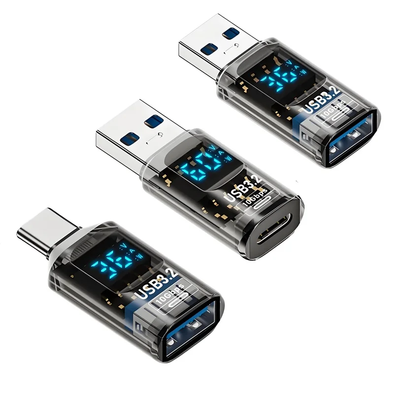 Adattatore USB C da 36 W con display digitale Convertitore di tipo C per telefono Supporto computer Ricarica e sincronizzazione dati Perfetto per l'uso quotidiano