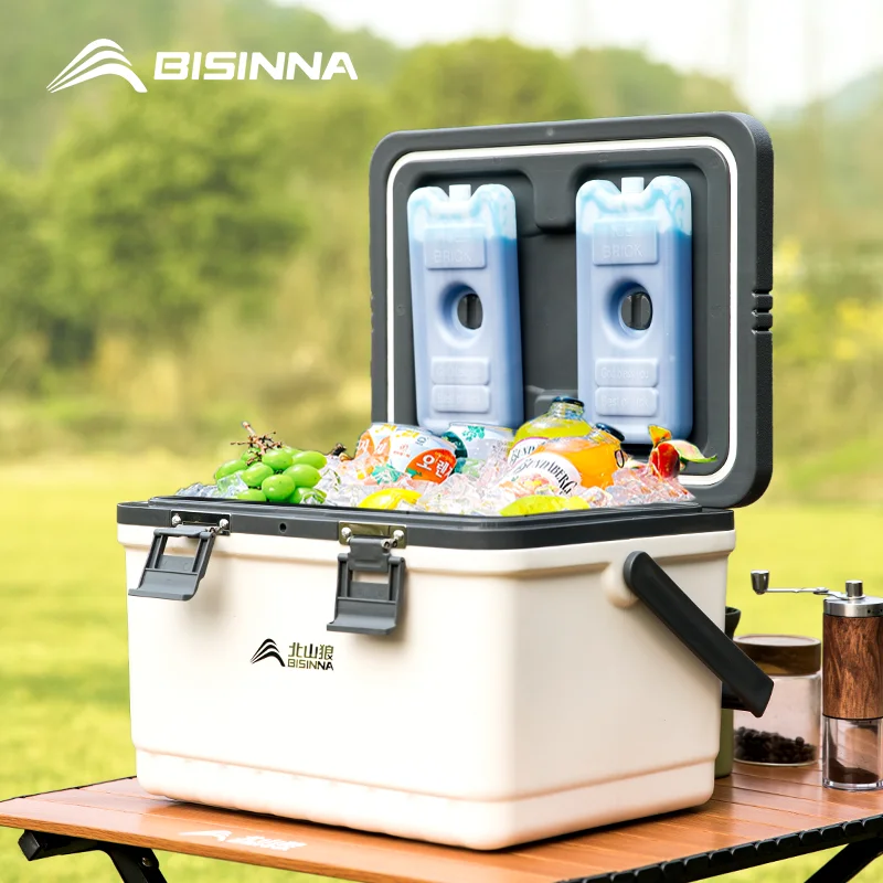 BISINNA Camping Eisbox Große Kapazität Auto Kühlschrank Tragbare Kühlbox Outdoor Strand Angeln Picknick Grill Eiskübel Image