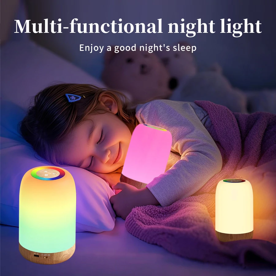 RGB Led Nachttisch Lampe Stimmung Licht Nachtlicht Touch Schalter Bunte Wiederaufladbare Dimmbare Countdown 1500 mAh Tragbare Laterne Image