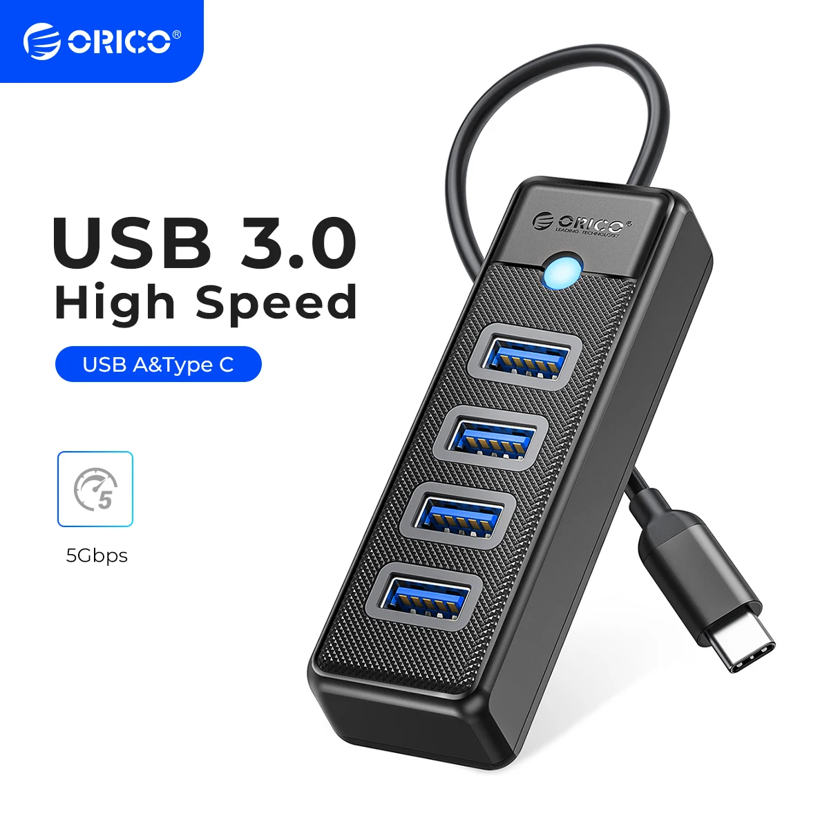 ORICO 4 Ports USB 3,0 HUB 5Gbps High Speed Multi Typ C Splitter Ultra-Schlank OTG Adapter Für PC Computer Zubehör Macbook Pro Image