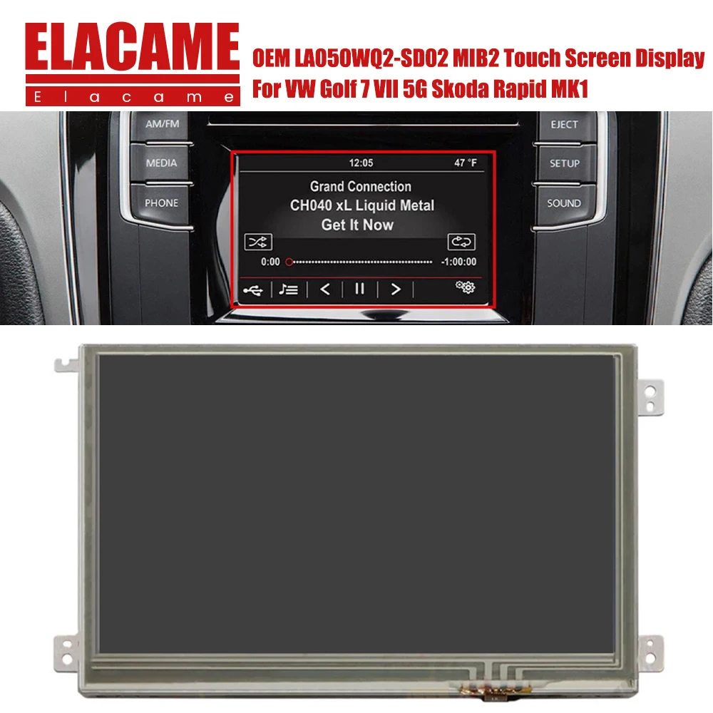 5-Zoll-LCD-Monitor für VW Golf 7 Tiguan Skoda Octavia 3 Rapid Yeti MIB2 Radio Media LCD Display Auto Navigation Zubehör