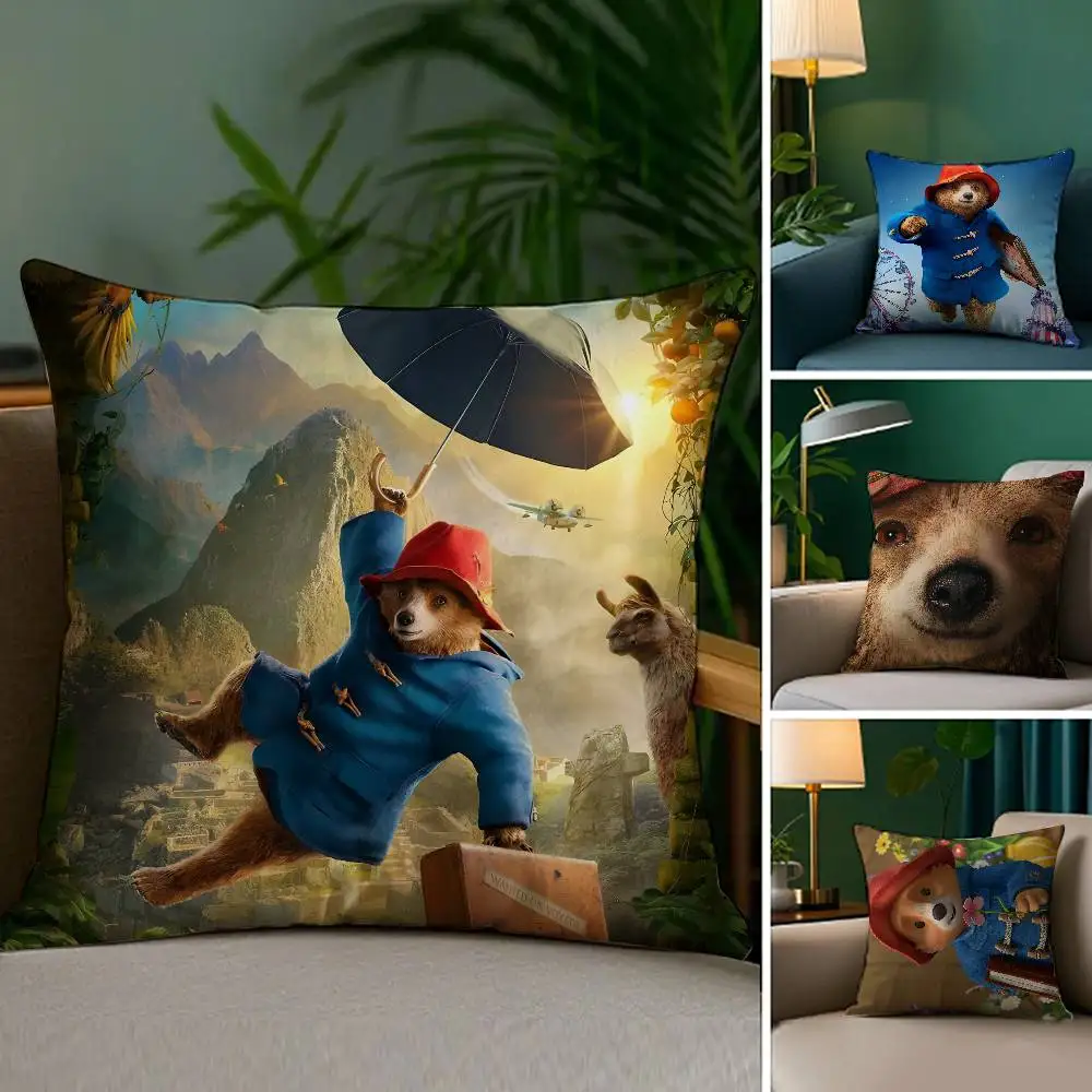 Niedlicher P-Paddington Bear Kissenbezug, Anti-Dustmite, unsichtbarer Reißverschluss, Schlafsofa Image
