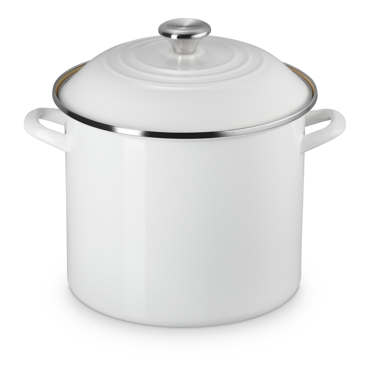 Le Creuset Enamel on Steel Classic Round Stockpot, 12 Qt. - White