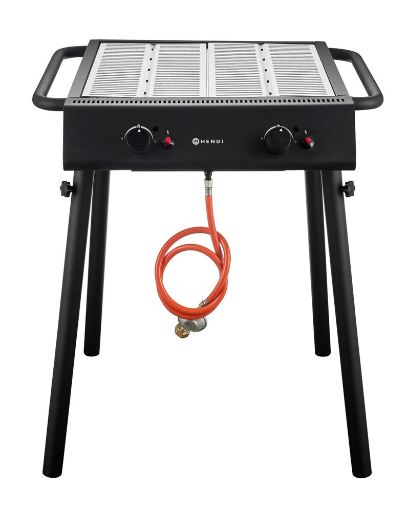 HENDI Gasgrill Xantos Black, Schwarz, 9,5kW, 770x710x(H)870mm Image