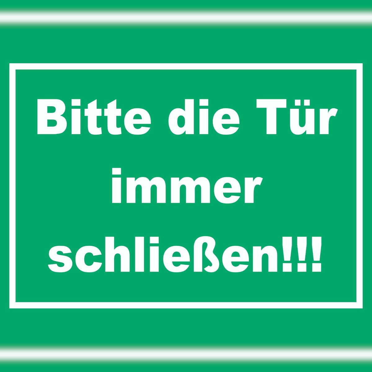HB-Druck Schild Bitte die Tür immer schließen grün-weiss A1 (594x841mm) Image