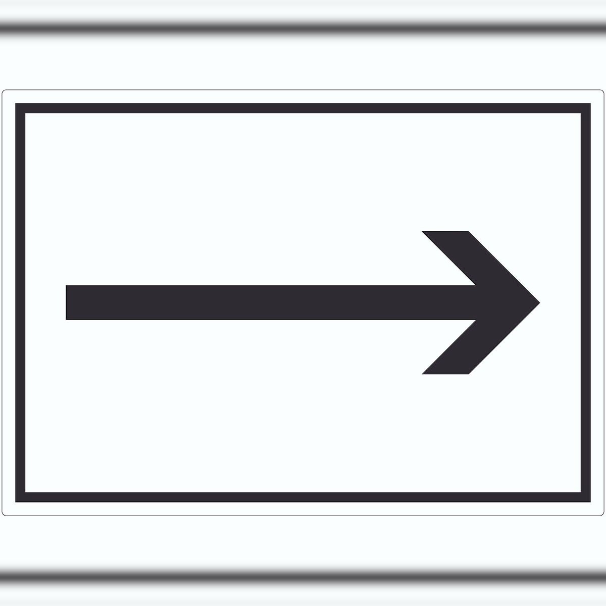 HB-Druck Richtungspfeil rechts Aufkleber waagerecht schwarz weiss Pfeil A0 (841x1189mm) Image