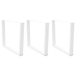 vidaXL Esstischbeine V-Form 3 Stück Weiß 100x(72-73,3) cm Stahl Image