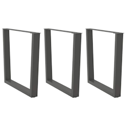 vidaXL Esstisch Beine V-Form 3 Stück Anthrazit 90x(72-73,3) cm Stahl Image