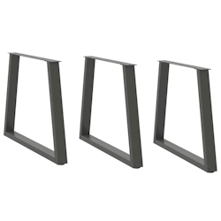 vidaXL Esstisch Beine V-Form 3 Stück Anthrazit 70x(72-73,3) cm Stahl Image