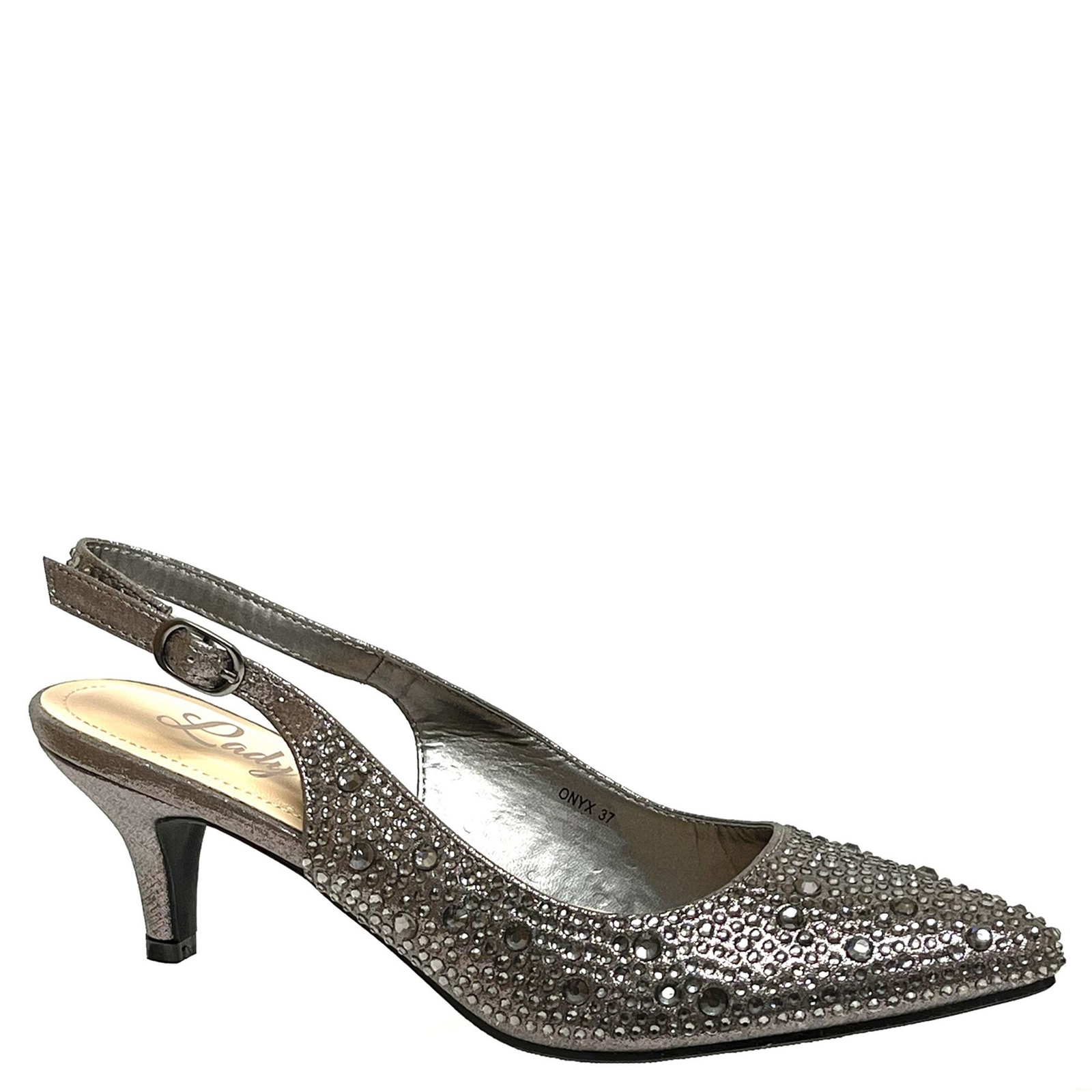 Lady Couture of NY Onyx - Womens EURO 43 Pewter Pump Medium