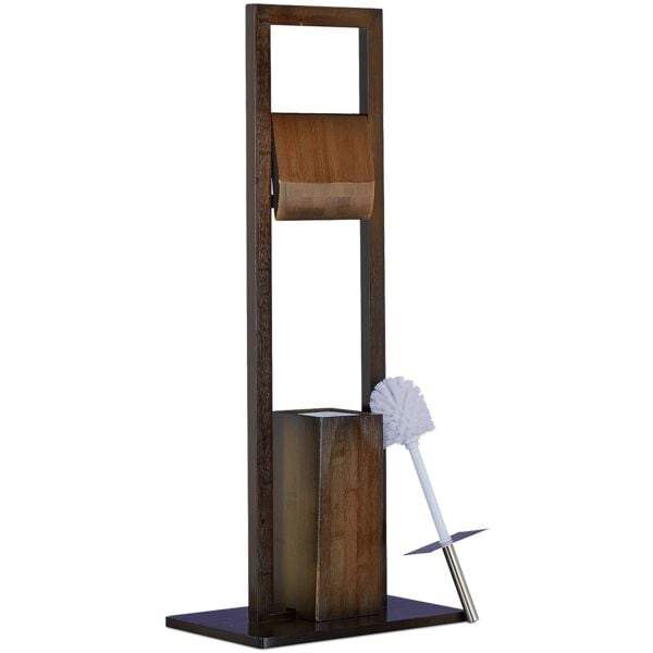 relaxdays WC Garnitur »Bambus« braun