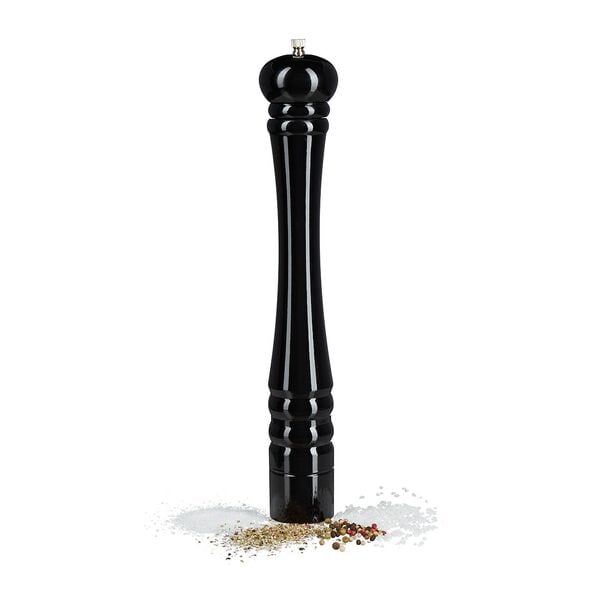 relaxdays Pfeffermühle aus Holz 40 cm Schwarz Image