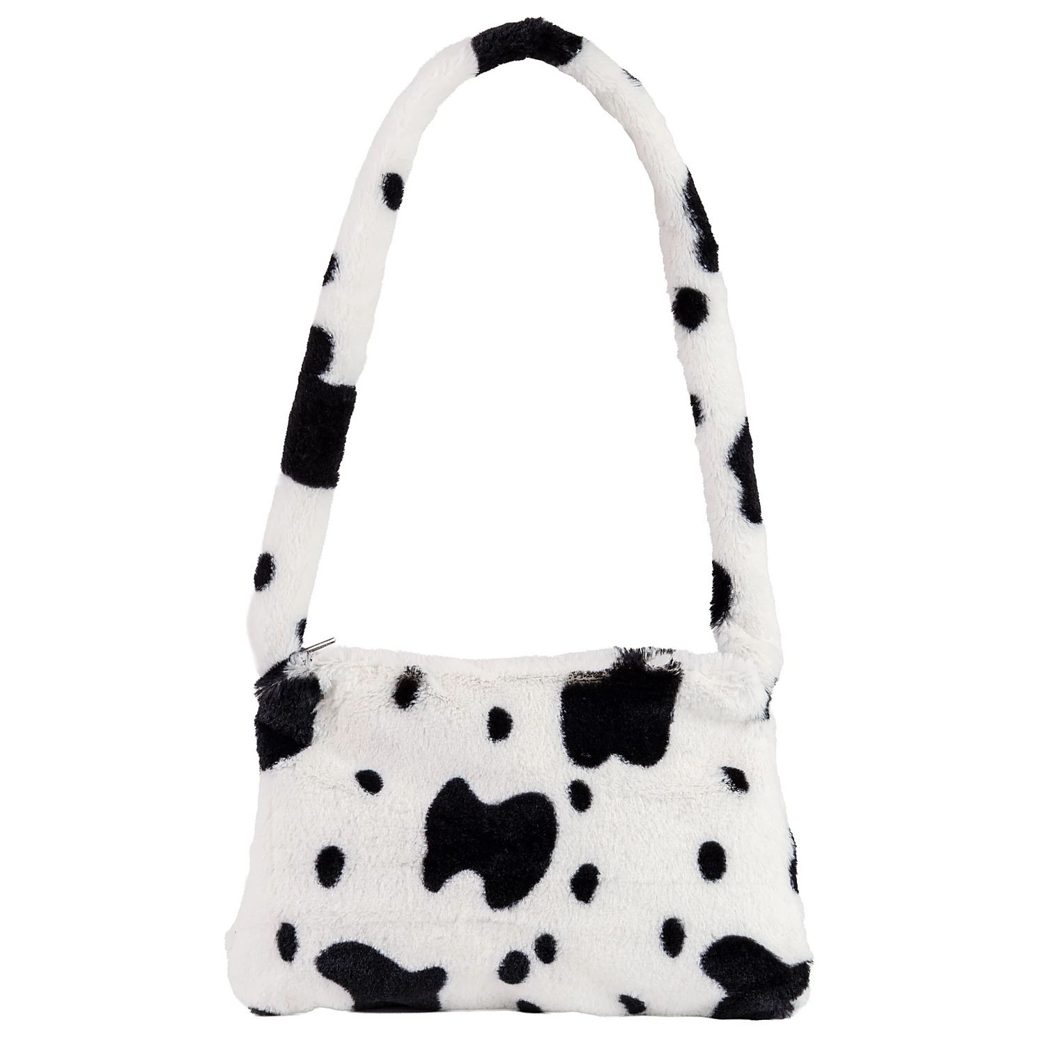 buttinette Plüsch-Tasche Kuh, schwarz/weiß Image