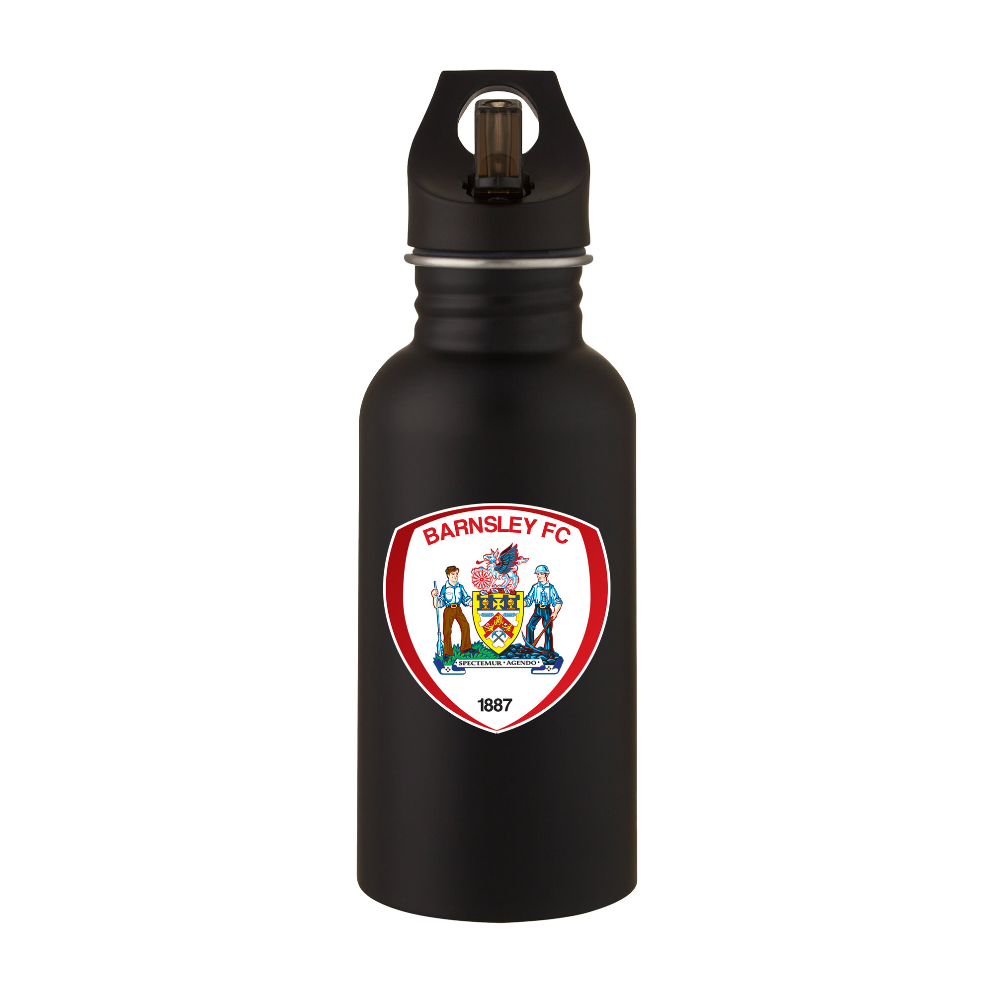 Barnsley FC Logo Edelstahl-Trinkflasche, 500 ml, Schwarz Image