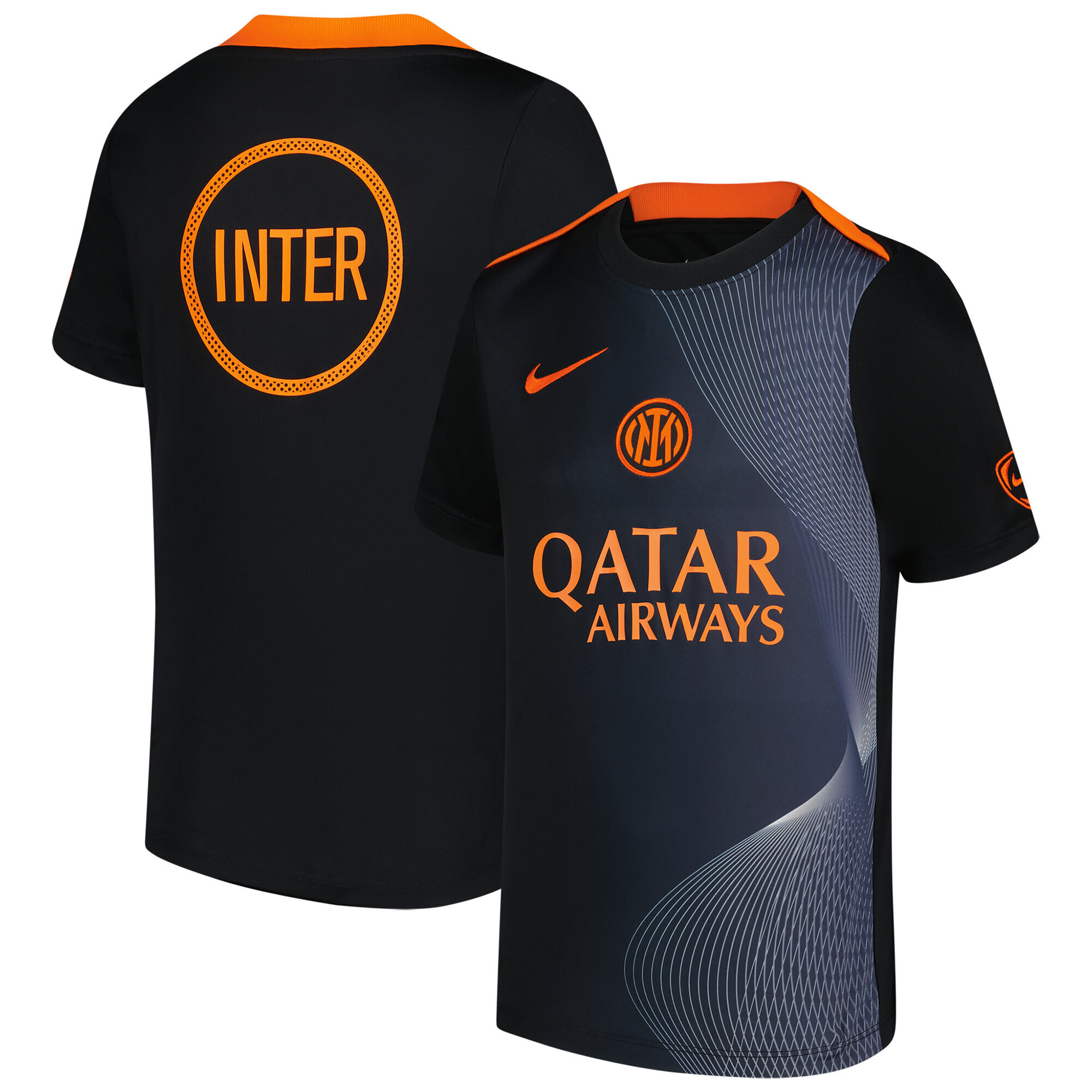 Inter Milan Nike T90 Pre Match Oberteil – Schwarz - Kinder Image