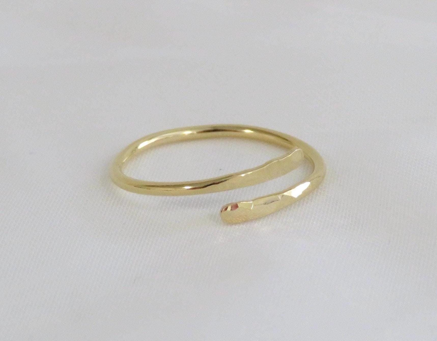 Anello riempito d'oro, anello d'oro, anello d'oro delicato, anello impilabile d'oro, fascia d'oro, anello impilabile, anello, anello d'oro 14k, anello