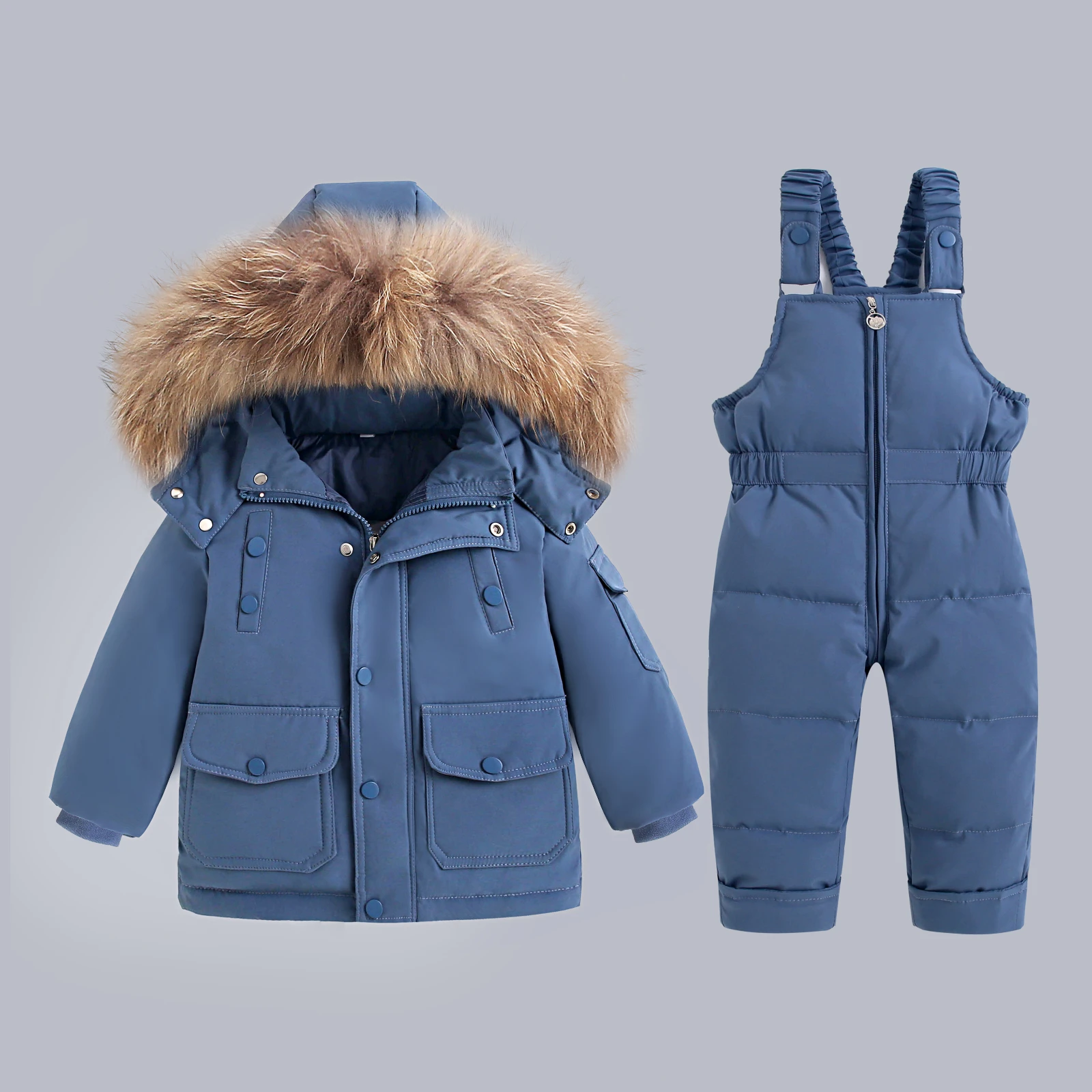 Ensemble de vêtements pour enfants, doudoune chaude d