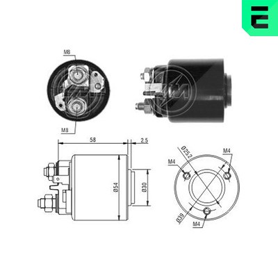 Era Magnetschalter, Starter [Hersteller-Nr. ZM491] für Citroën, Fiat, Peugeot, Suzuki Image
