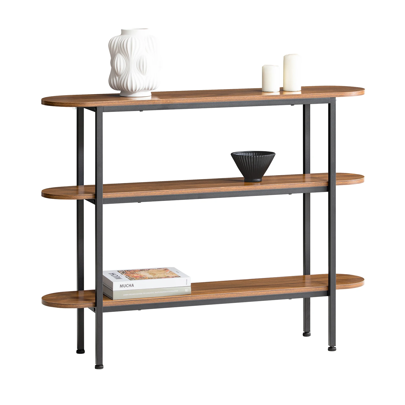 SoBuy FSB67-WS Konsolentisch Flurtisch Sideboard schmaler Beistelltisch Sofatisch Dekotisch BHT ca: 110x86x25cm