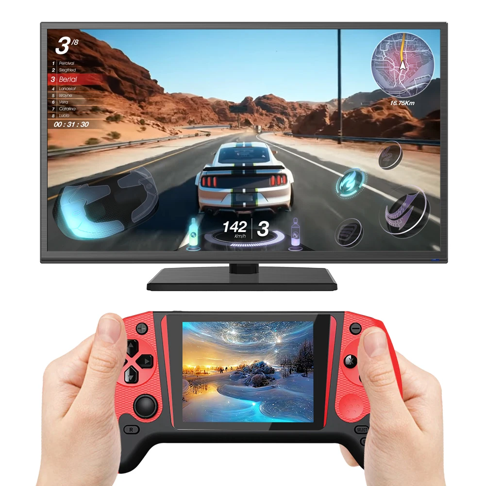 Console de jeu écran LCD 3.5 pouces intégré 500 jeux Console de jeu Portable TV connecter Console de jeu nostalgique pour lecteur unique