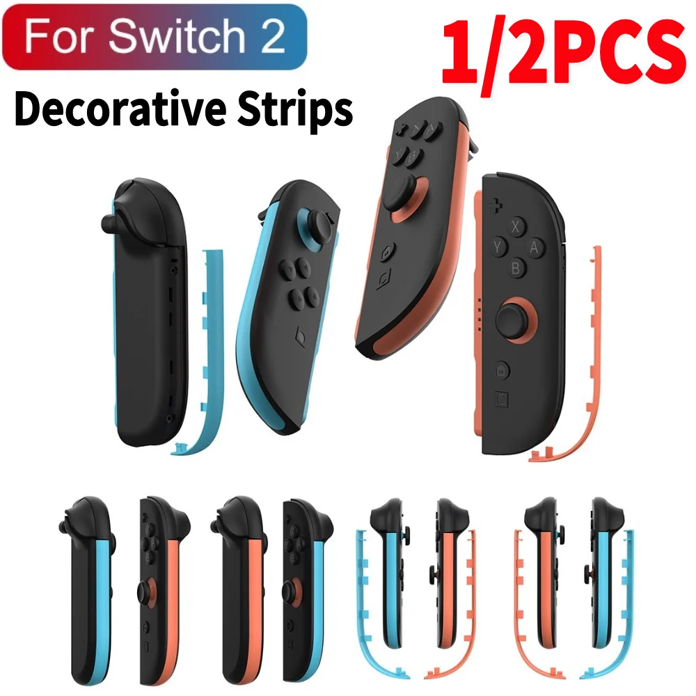 Für Switch 2 Joy-Con linke und rechte Controller, dekorative Streifen, Kunststoff-Dekorationsstreifen, Ersatz, einfache Dekorationsstreifen Image