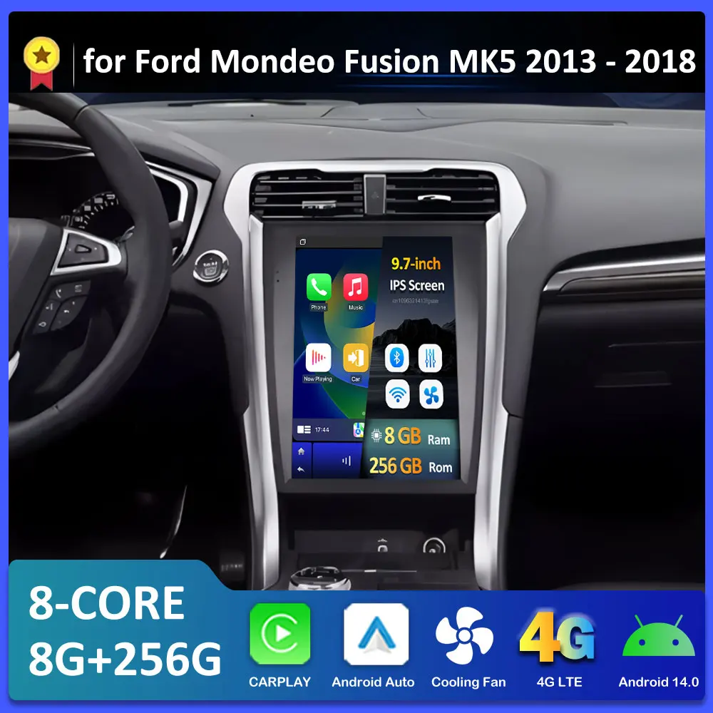 Smart System Android 15 Für Ford Mondeo Fusion MK5 2013 2014 2015 2016 2017 2018 DSP Stereo Autoradio lüfter Touchscreen Image