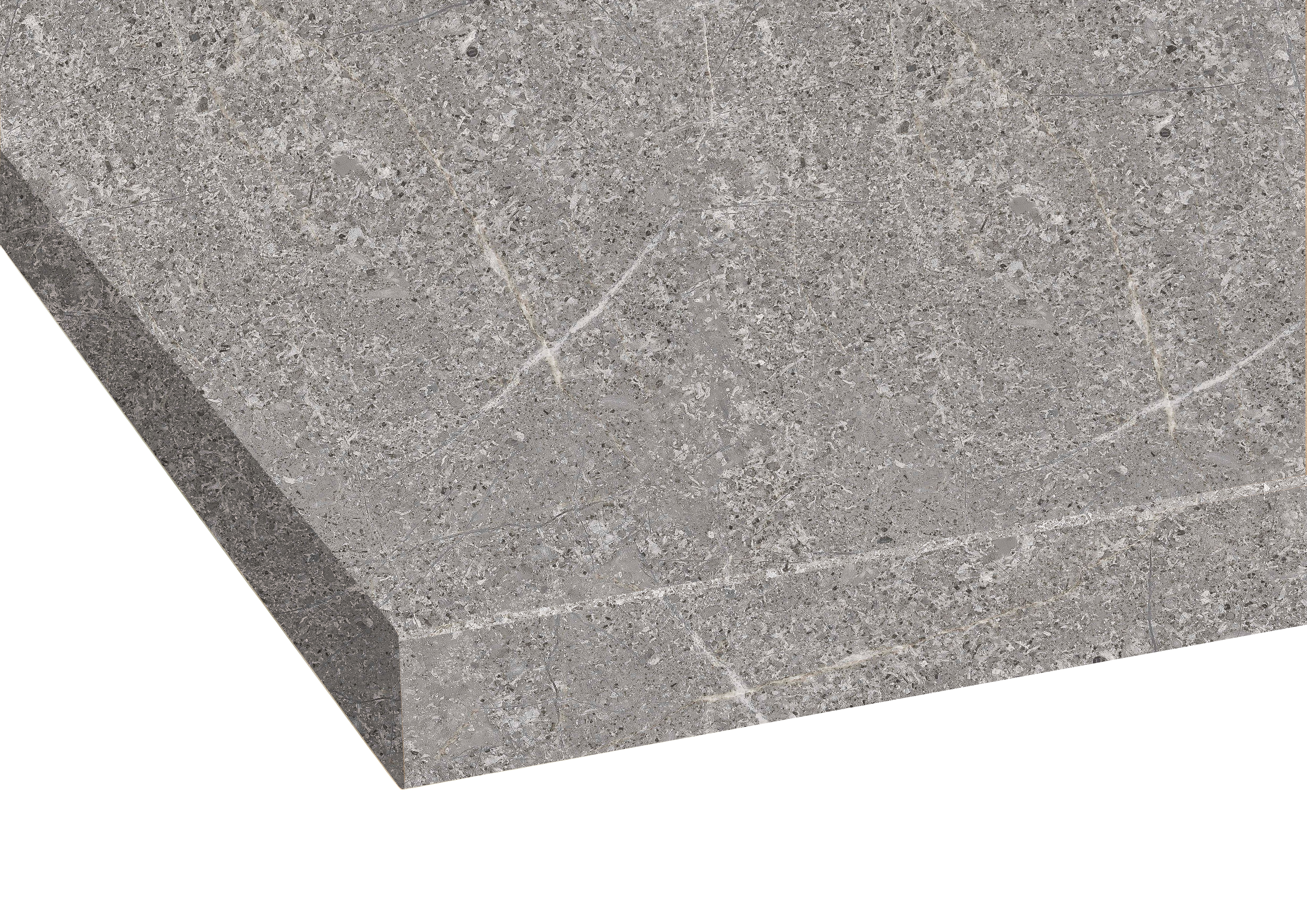 Arbeitsplatte OPTIFIT "Luzern", marmorfarben grau, B:230cm H:3,8cm T:60cm, Spanplatte, Tischplatten, 38 mm stark, Tiefe 60 cm, große Auswahl an Breiten Image