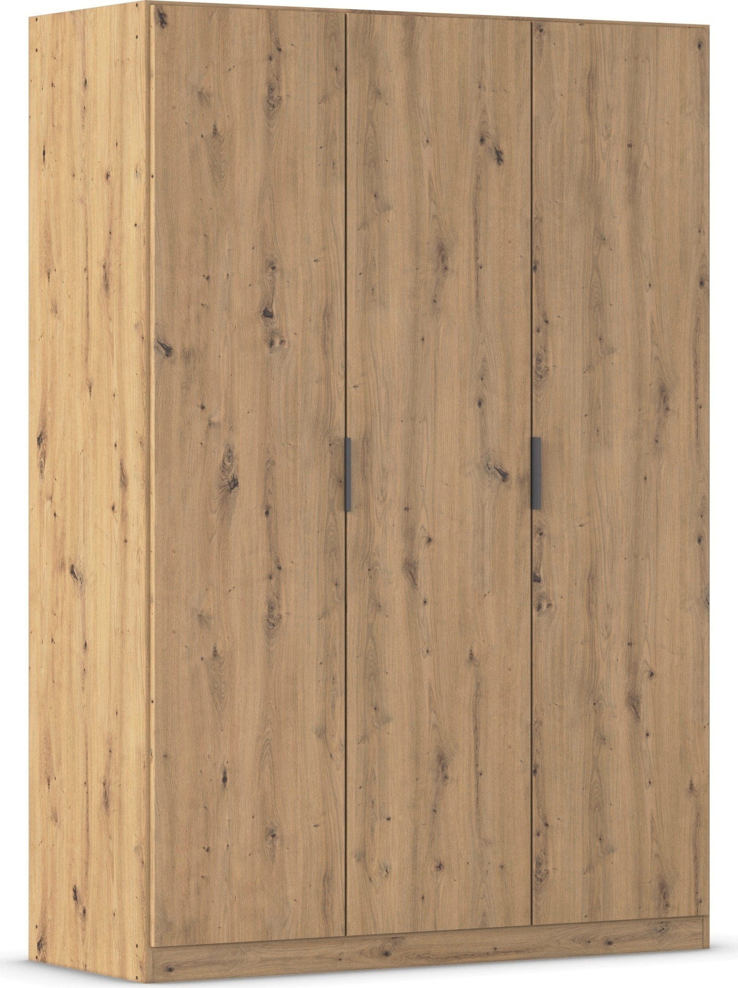 Kleiderschrank RAUCH "Drehtürenschrank Schrank Garderobe Ankleide Schlafzimmer LAGOA", eiche artisan, B:136cm H:197cm T:54cm, Holzwerkstoff, Schränke, moderne Kantengriffe aus Metall, optional mit Aufsatz MADE IN GERMANY Image