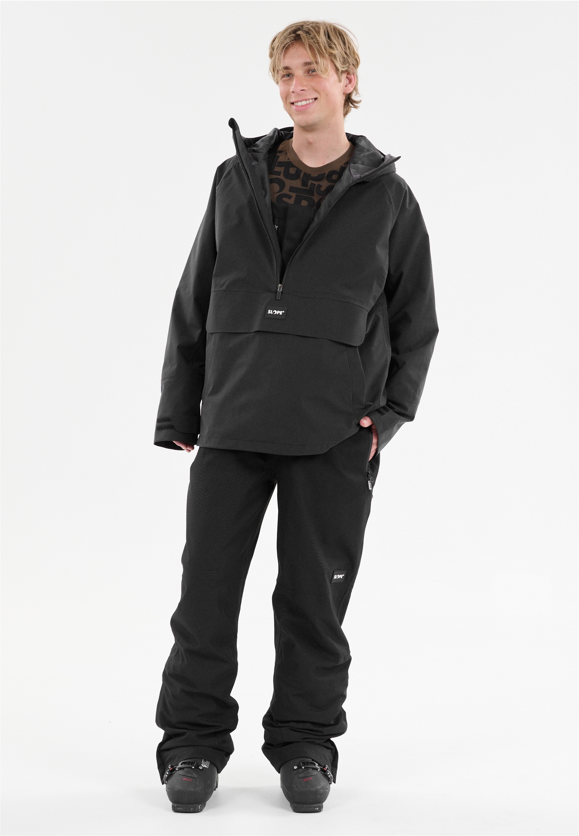 Skihose SLOPE "Kenwood", Herren, Gr. S, EURO-Größen, schwarz, 100% Polyester, unifarben, lang, Hosen, im ausgeklügelten Latzhosen-Design Image